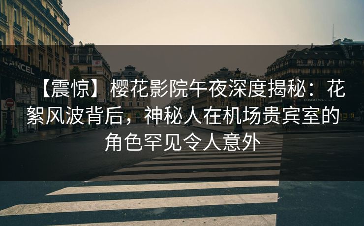 【震惊】樱花影院午夜深度揭秘：花絮风波背后，神秘人在机场贵宾室的角色罕见令人意外